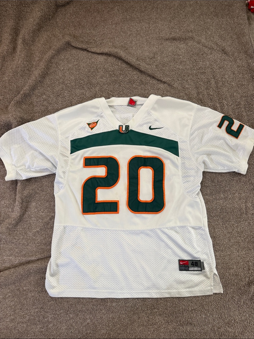 Nike Miami Hurricanes Ed Reed #20 Men’s Football Jersey